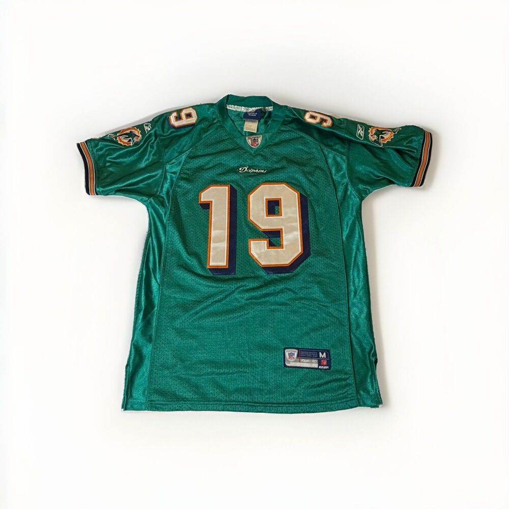 Reebok Miami Dolphins Brandon Marshall #19 Youth Medium (12-14) NFL Jersey Aqua